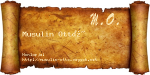 Musulin Ottó névjegykártya